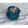 Wax Teal Terracotta Matki Diya | Diva| Diya for Deepavali Puja Pack of 6