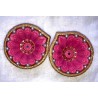 Terracotta Diwali Diya , Decorated with pearls| Diva| Diya for Deepavali Puja Pack of 2