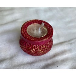 Wax Terracotta Matki Diya | Diva| Diya for Deepavali Puja Pack of 2