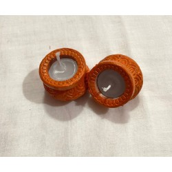 Wax Terracotta Matki Diya | Diva| Diya for Deepavali Puja Pack of 2