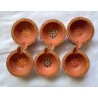 Terracotta Diwali Diya | Diva| Diya for Deepavali Puja Pack of 6