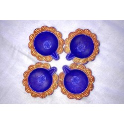 Terracotta Diwali Diya | Diva| Diya for Deepavali Puja Pack of 4